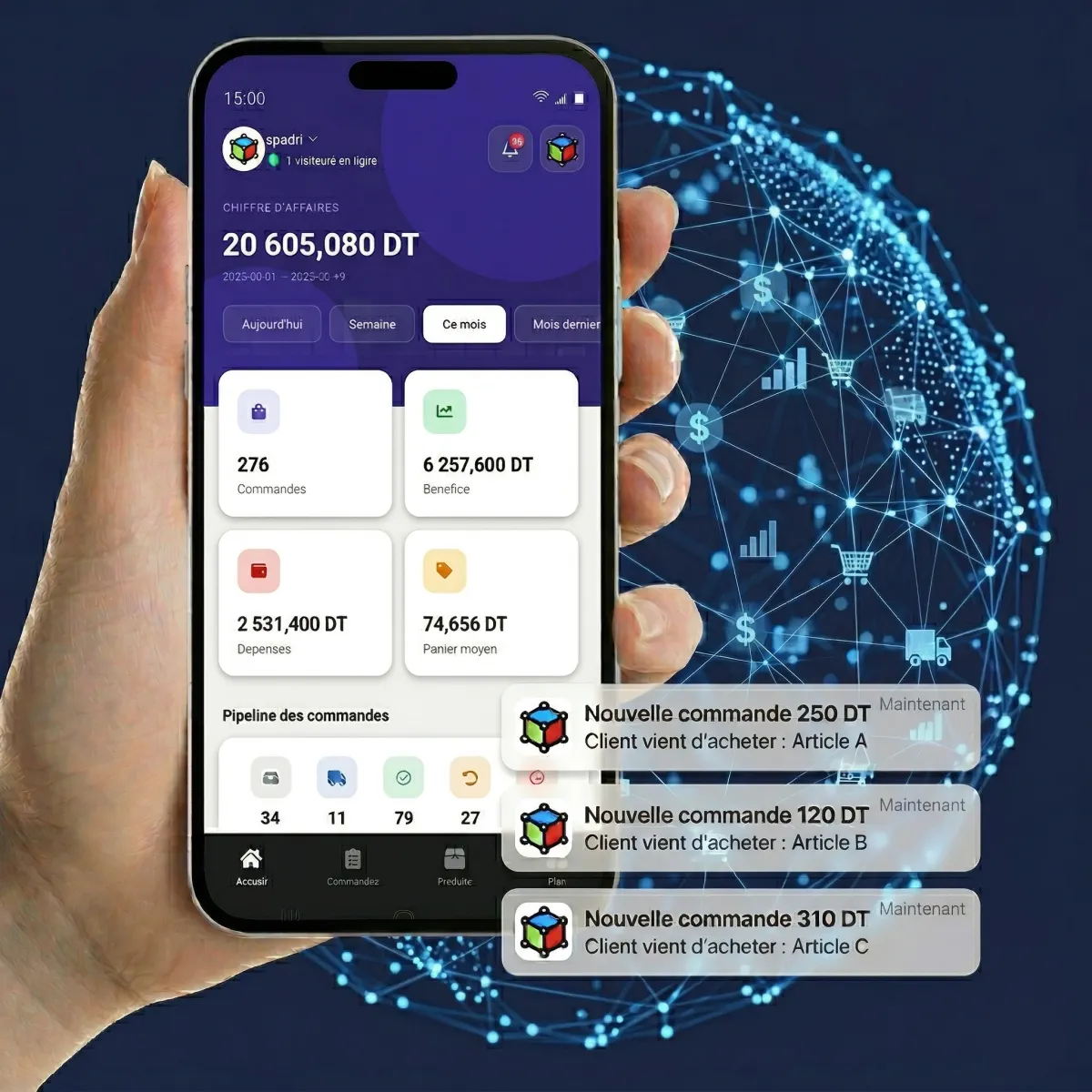 Aperçu de l’interface Mallatech sur ordinateur et mobile